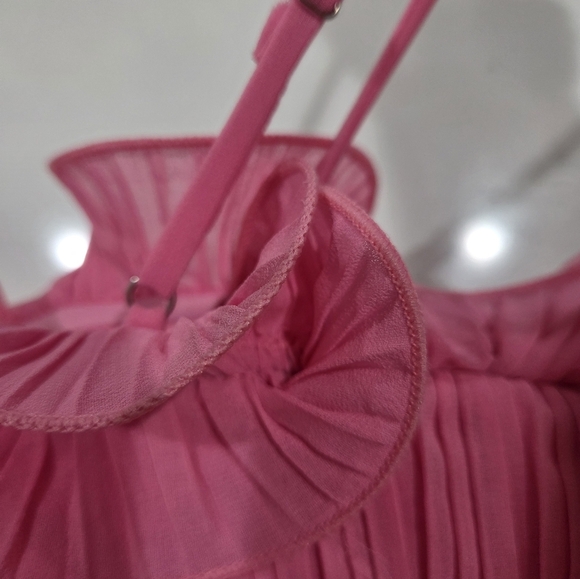 Lush Ruffle Pleated Wire Hem Crop Top New No Tag Xl. - Picture 9 of 12